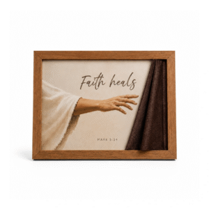 Faith Heals | Mark 5:34 | Premium Christian Wall Frame