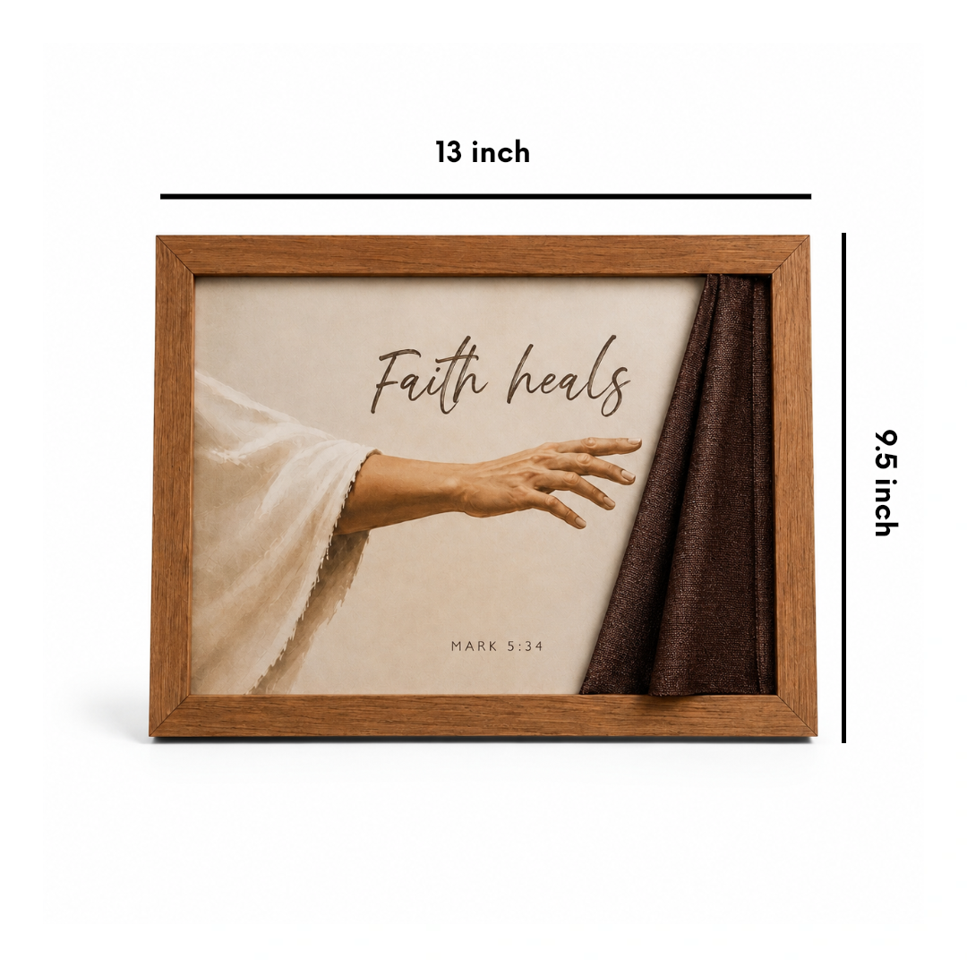 Faith Heals | Mark 5:34 | Premium Christian Wall Frame - Image 3