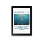 Romans 12:2 | Be Transformed by the Renewing of Your Mind | Premium Bible Verse Wall Frame