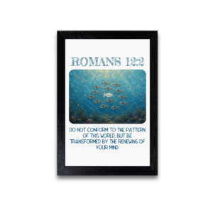 Romans 12:2 | Be Transformed by the Renewing of Your Mind | Premium Bible Verse Wall Frame