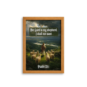 The Lord Is My Shepherd – Psalm 23:1 Premium Framed Wall Art