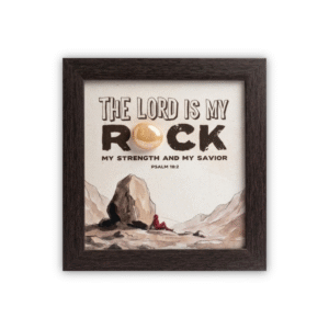 The Lord Is My Rock | Psalm 18:2 | Premium Christian Tabletop Frame